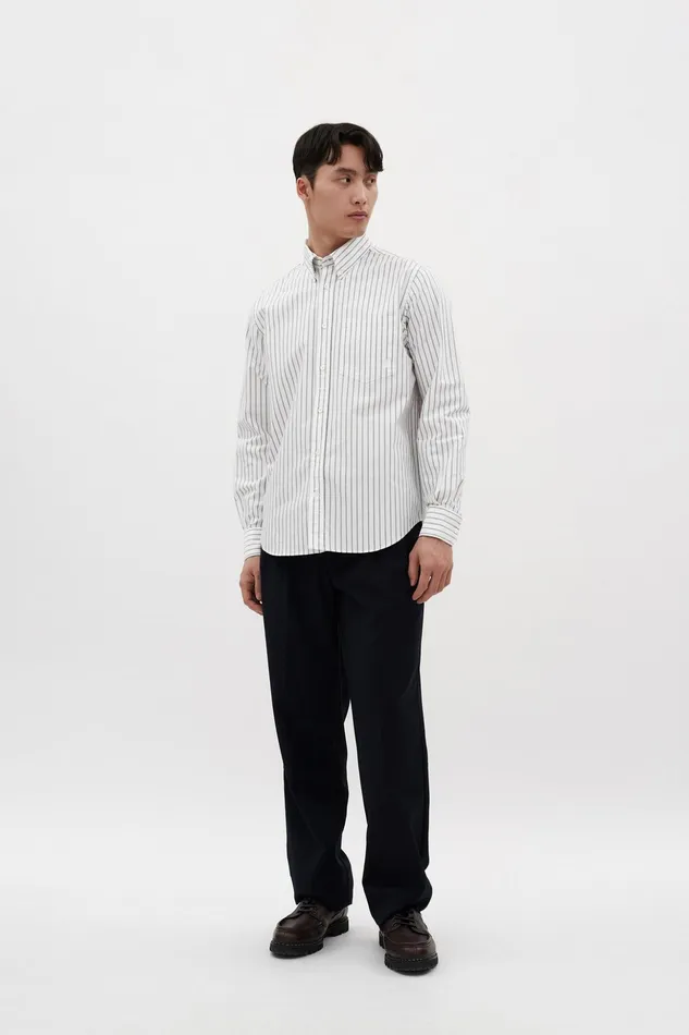 Men Norse Projects Shirting Algot Oxford Monogram Shirt Spruce Green