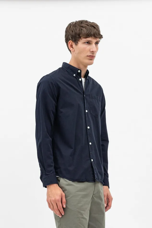 Men Norse Projects Shirting Anton Light Twill Shirt Dark Navy