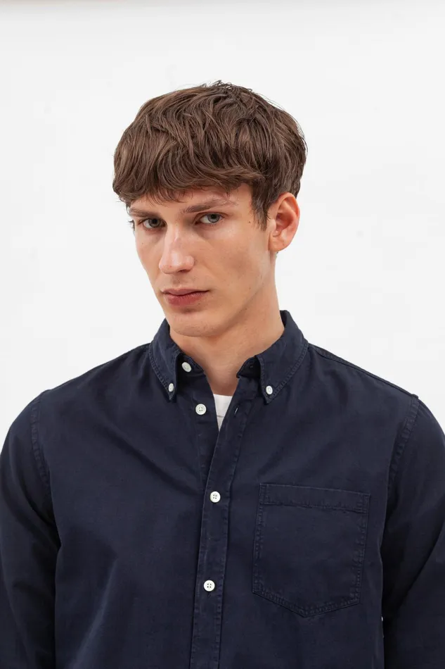 Men Norse Projects Shirting Anton Light Twill Shirt Dark Navy