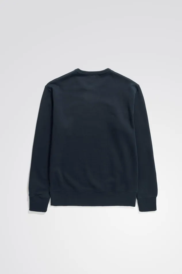 Men Norse Projects Sweatshirts Arne Relaxed Organic Chain Stitch Logo Sweatshirt Dark Navy