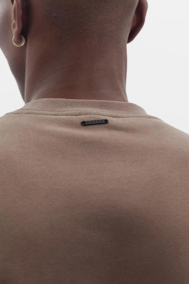 Men Norse Projects Sweatshirts Organic Brushed Cotton Sweatshirt Taupe
