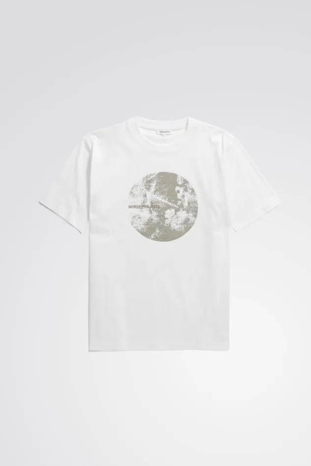 Men Norse Projects TShirts Johannes Organic Circle Print Tshirt White