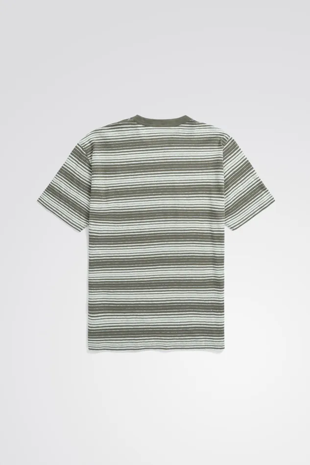 Men Norse Projects TShirts Johannes Spaced Stripe Tshirt Sediment Green