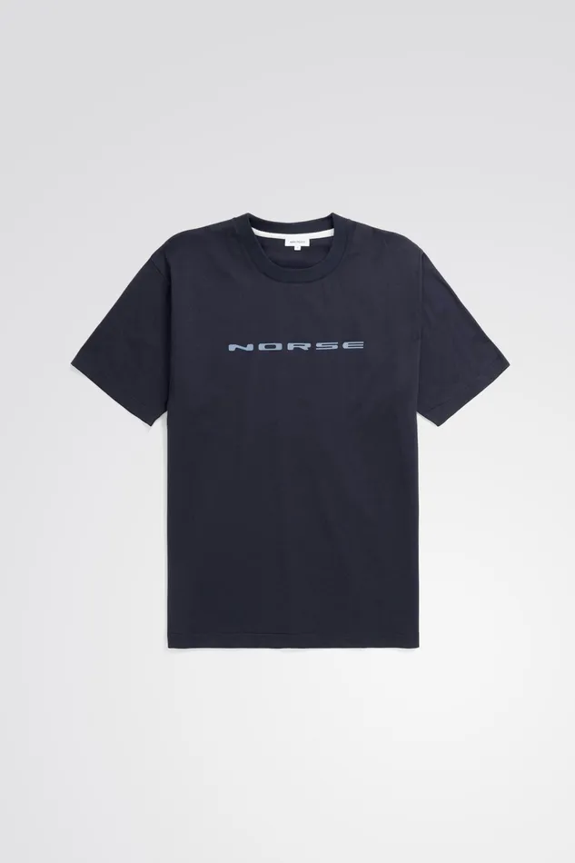 Men Norse Projects TShirts Simon Loose Organic Logo TShirt Dark Navy