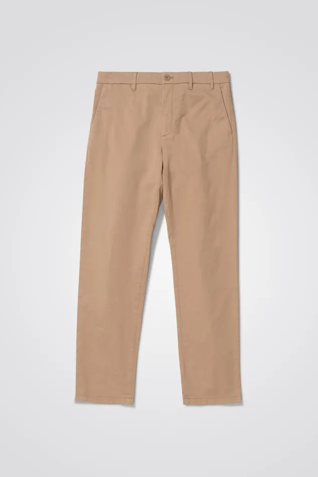 Men Norse Projects Trousers Aros Regular Light Stretch Chino Utility Khaki
