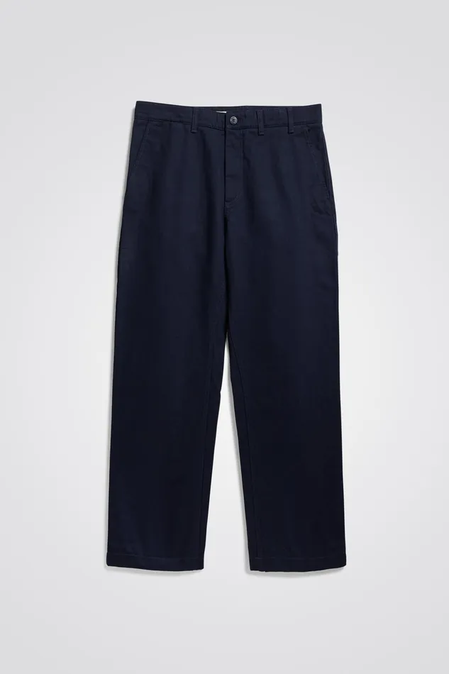 Men Norse Projects Trousers Lukas Heavy Dark Navy
