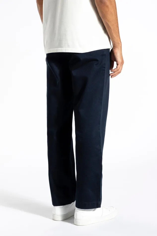 Men Norse Projects Trousers Lukas Heavy Dark Navy