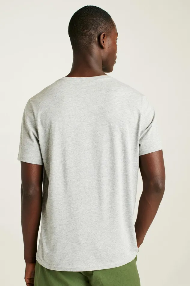 Men Organic Cotton VNeck Tee Heather Grey Bonobos Short Sleeve Tees