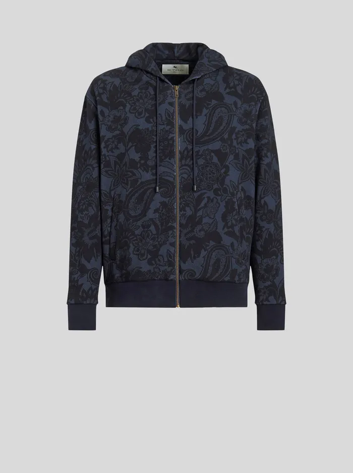 Men Paisley Print Hooded Sweatshirt Etro Sweatshirts