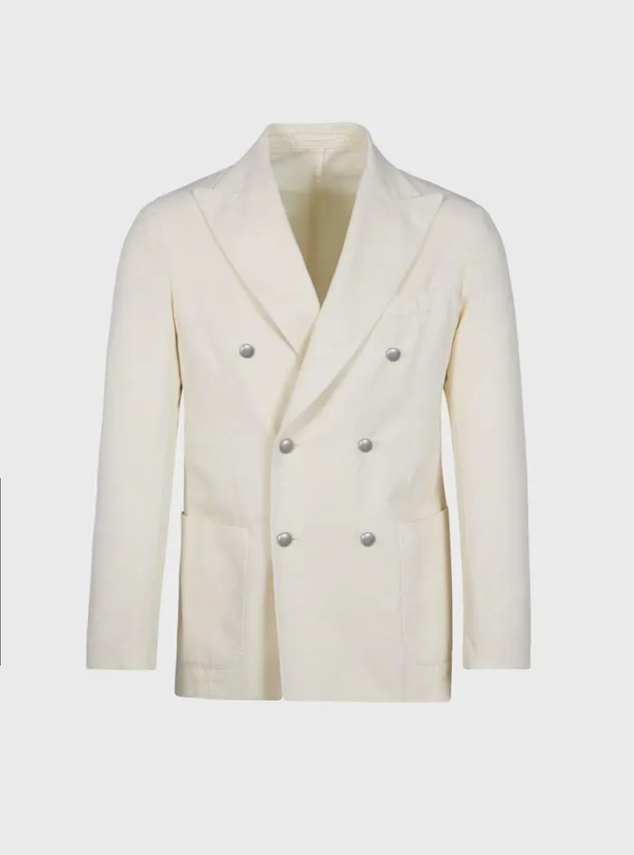 Men Paul Stuart Blazers and Jackets Double Breasted Summer Jacket White