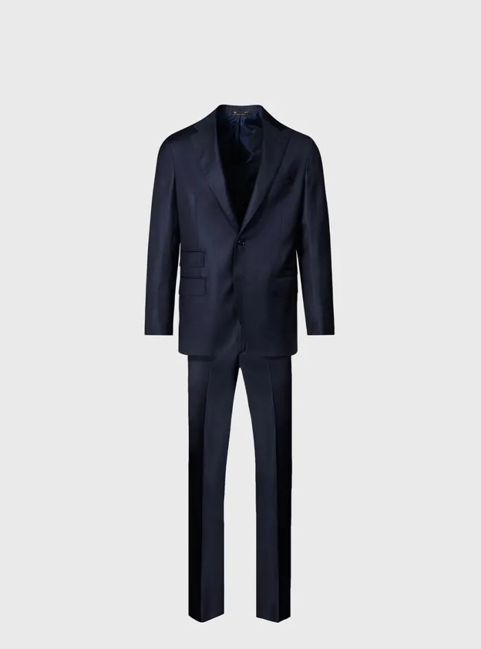 Men Paul Stuart Blazers and Jackets Super 110s Wool Soft Suit Navy