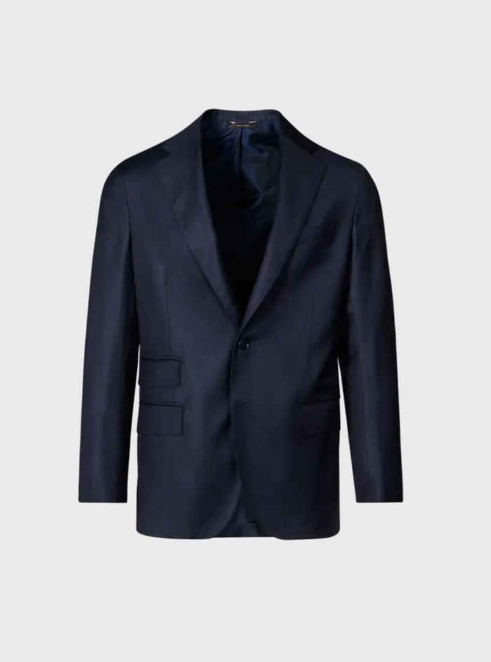 Men Paul Stuart Blazers and Jackets Super 110s Wool Soft Suit Navy