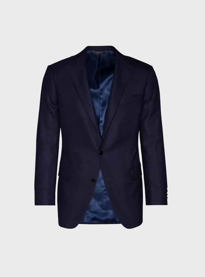Men Paul Stuart Blazers and Jackets Super 150s Wool Phillip Blazer Navy