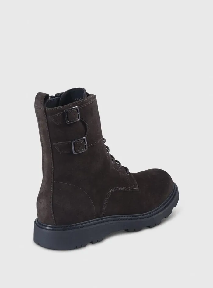 Men Paul Stuart Boots Barton Suede LaceUp Boot Dark Brown