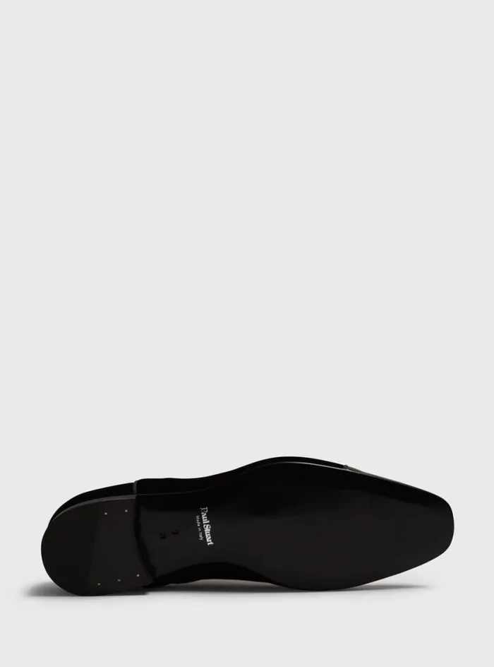 Men Paul Stuart Evening Hades II Formal LaceUp Black Patent Velvet Gros Grain Men Paul Stuart Evening Hades II Formal LaceUp Black Patent Velvet Gros Grain