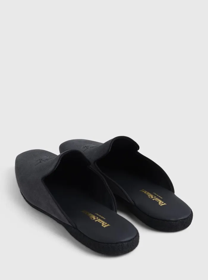 Men Paul Stuart Evening Hamilton Suede SlipOn Charcoal Men Paul Stuart Evening Hamilton Suede SlipOn Charcoal