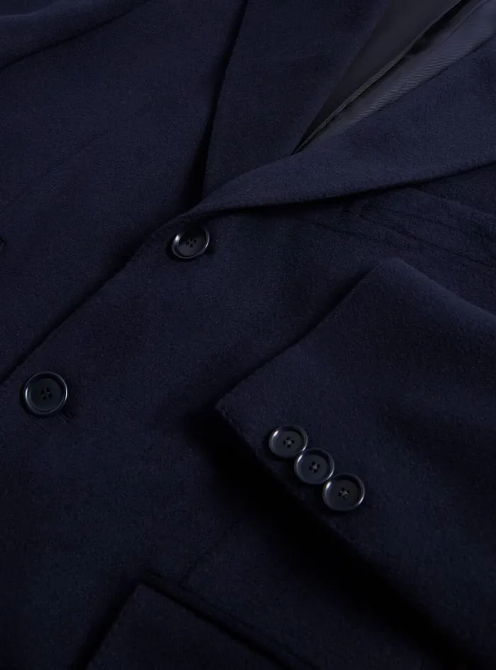 Men Paul Stuart Outerwear Cashmere Overcoat Midnight