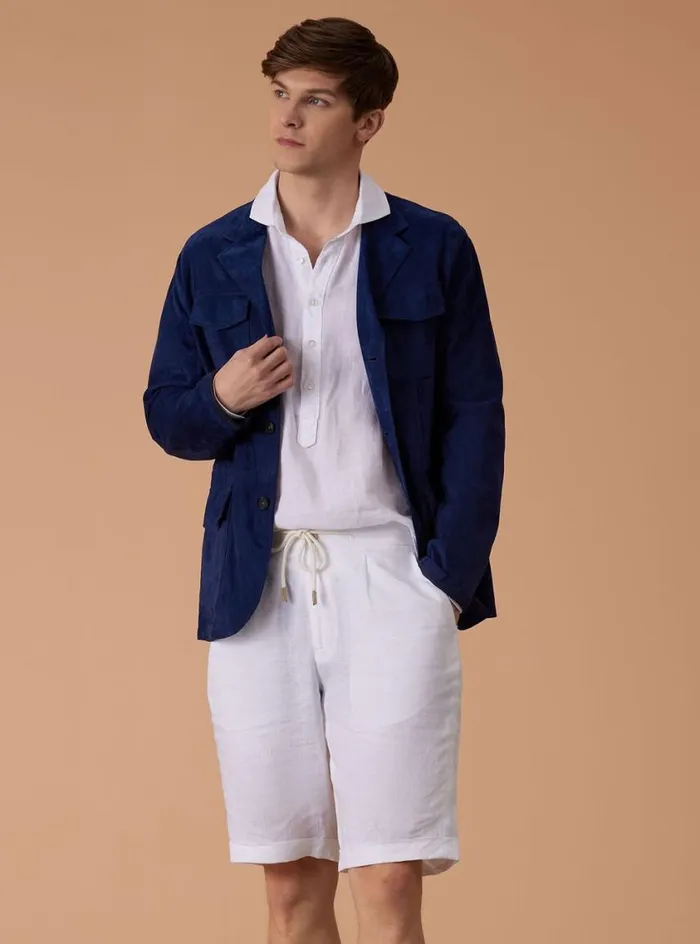 Men Paul Stuart Outerwear Suede Field Jacket Navy Men Paul Stuart Outerwear Suede Field Jacket Navy