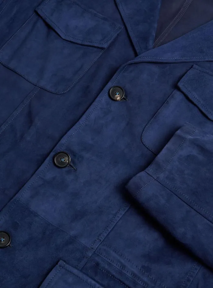 Men Paul Stuart Outerwear Suede Field Jacket Navy Men Paul Stuart Outerwear Suede Field Jacket Navy