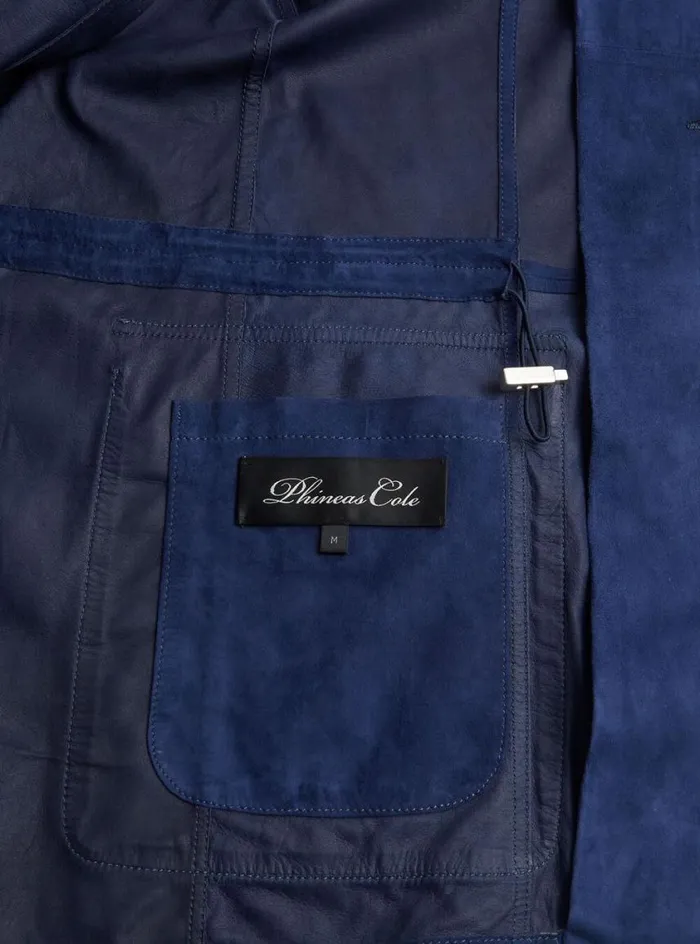 Men Paul Stuart Outerwear Suede Field Jacket Navy Men Paul Stuart Outerwear Suede Field Jacket Navy
