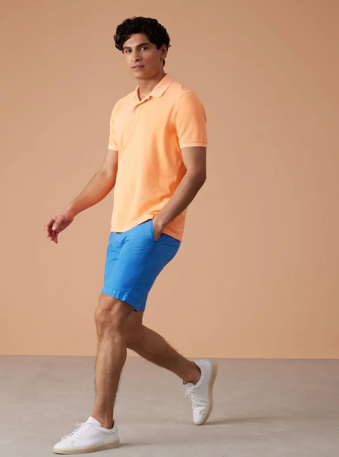 Men Paul Stuart Pants Cotton Bermuda Short Blue Men Paul Stuart Pants Cotton Bermuda Short Blue