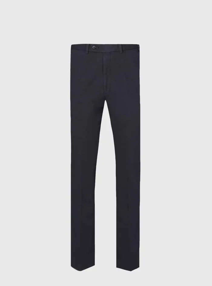 Men Paul Stuart Pants Cotton Plain Front Newton Pant Navy