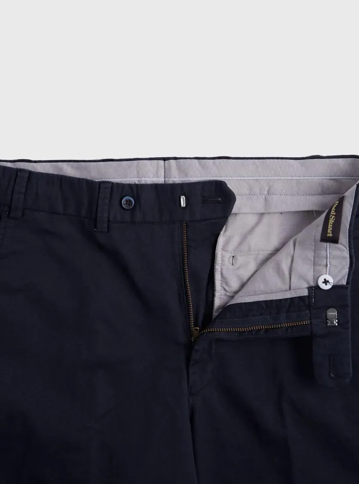 Men Paul Stuart Pants Cotton Plain Front Newton Pant Navy
