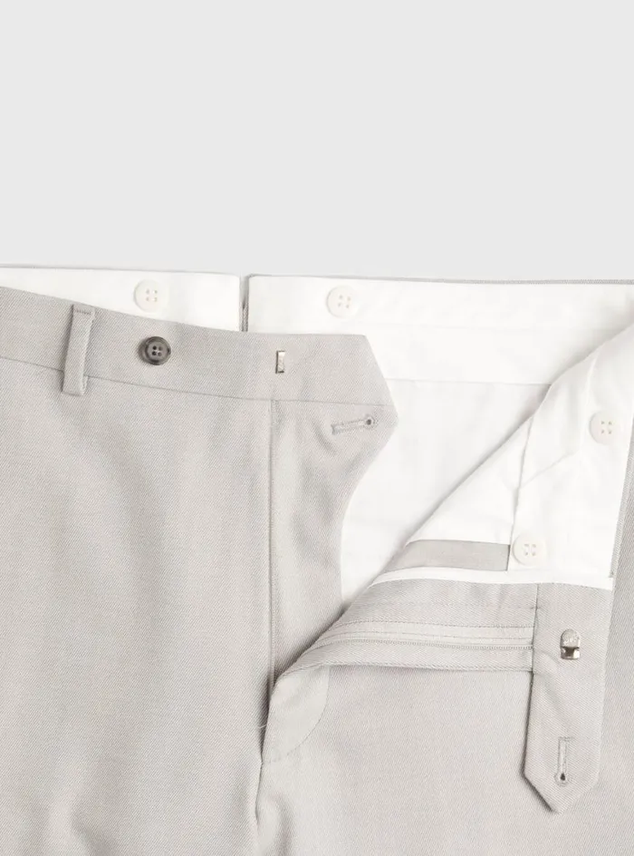 Men Paul Stuart Pants Lightweight Covert Trouser Light Grey