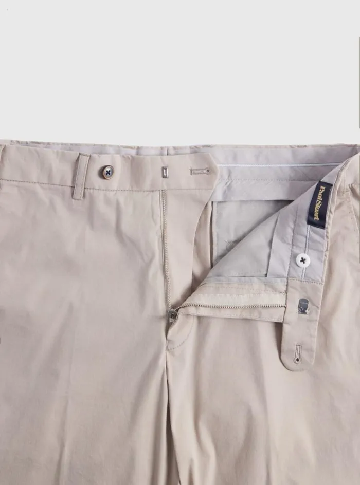 Men Paul Stuart Pants Lightweight Technical Cotton Trouser Khaki