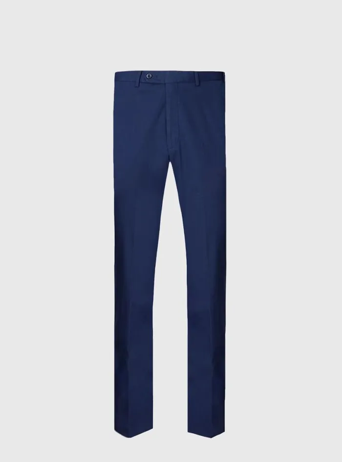 Men Paul Stuart Pants Lightweight Technical Cotton Trouser Navy