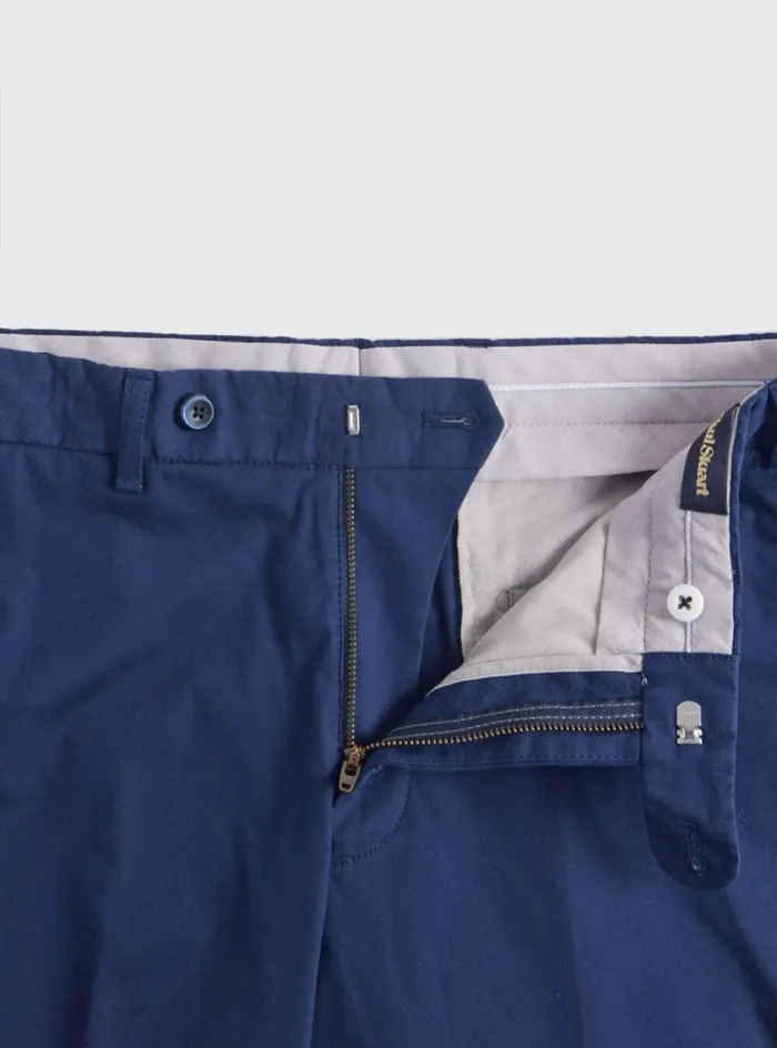 Men Paul Stuart Pants Lightweight Technical Cotton Trouser Navy