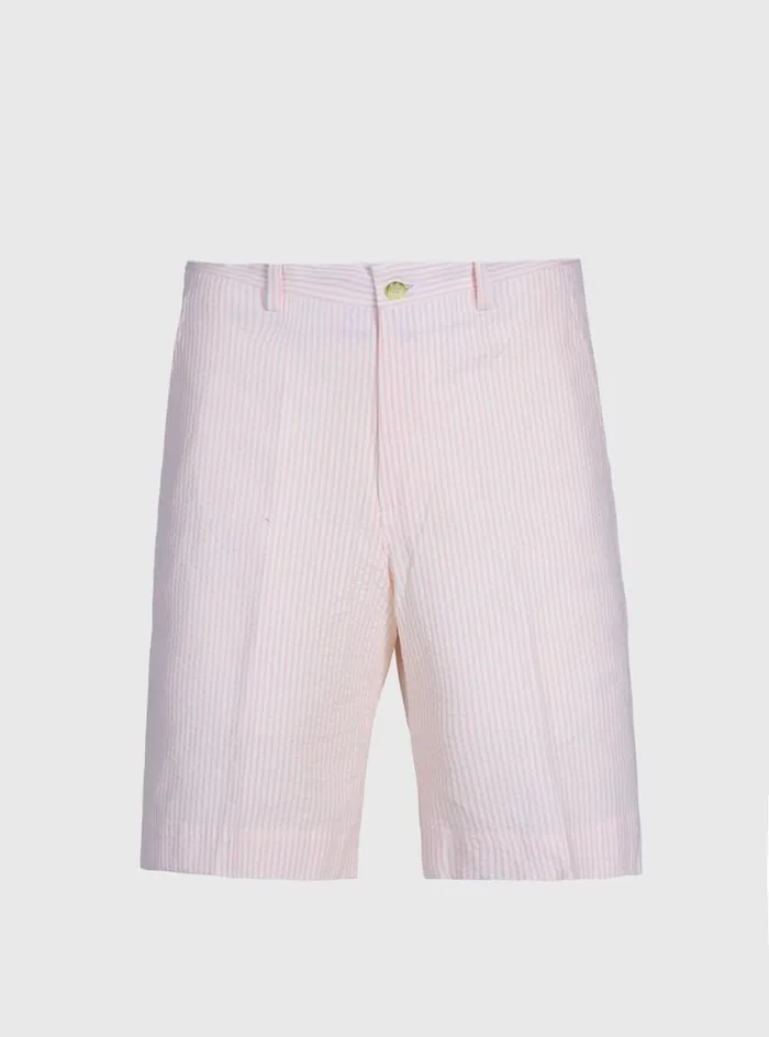 Men Paul Stuart Pants Seersucker Walk Short Light Pink