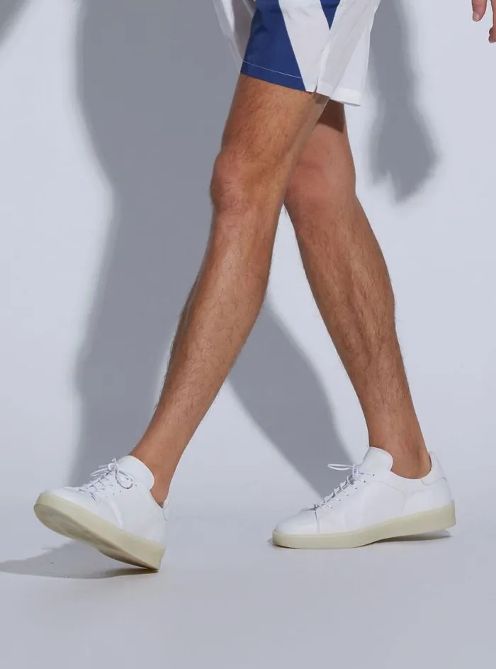 Men Paul Stuart Sneakers Boston Leather Derby White