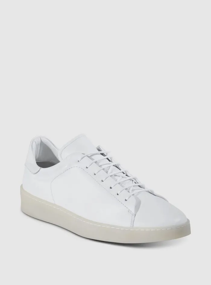 Men Paul Stuart Sneakers Boston Leather Derby White