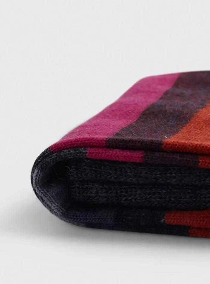 Men Paul Stuart Socks Bar Stripe Sock Grey