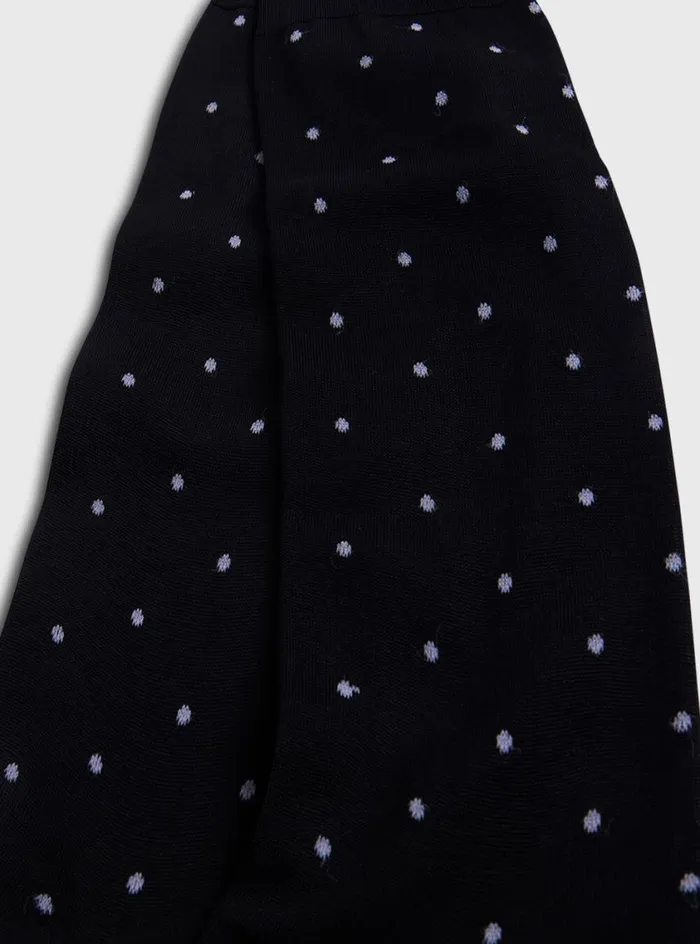 Men Paul Stuart Socks Cotton Dotted Sock Black