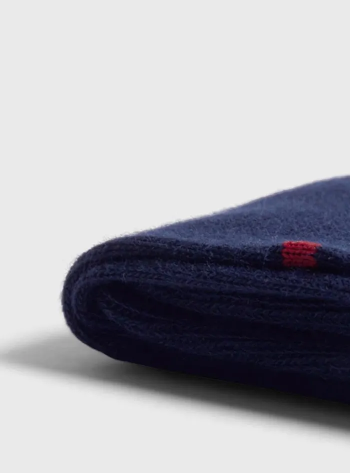 Men Paul Stuart Socks Cotton Dotted Sock Navyred