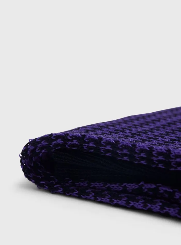 Men Paul Stuart Socks Cotton Houndstooth Sock Purpleblack