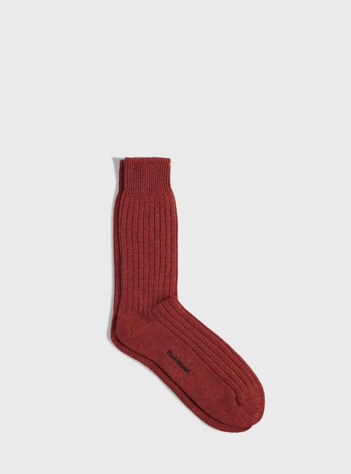 Men Paul Stuart Socks Irish Donegal Boot Sock Orange