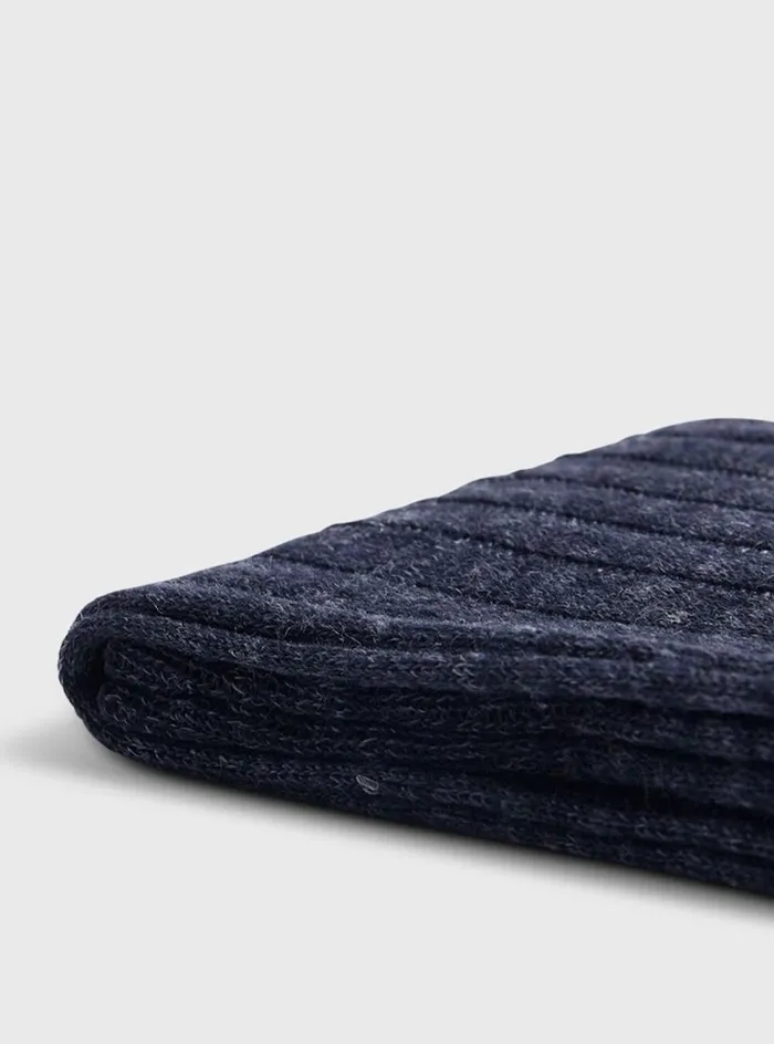 Men Paul Stuart Socks Linen Mlange Sock Charcoal