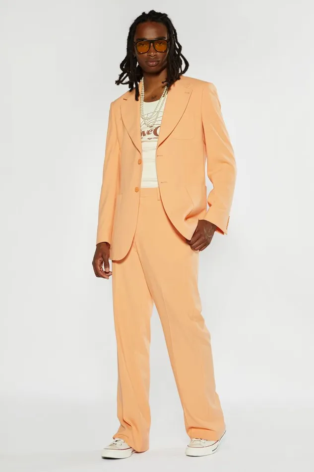 Men Peach Single Breasted Blazer Jaded London Outerwear