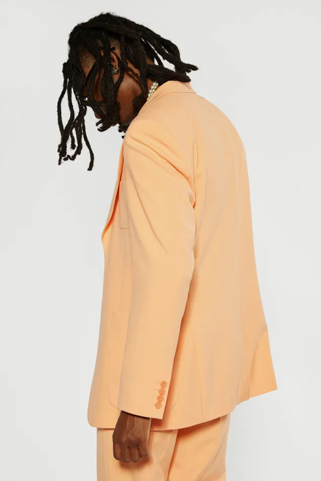 Men Peach Single Breasted Blazer Jaded London Outerwear