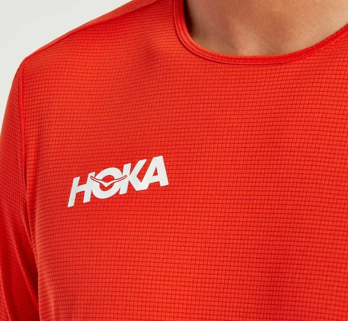 Men Performance Short Sleeve Fiesta HOKA ONE ONE Tops