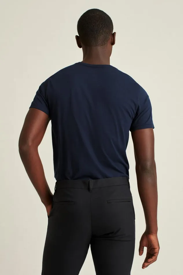 Men Pima Performance Short Sleeve Henley Navy Bonobos Henleys