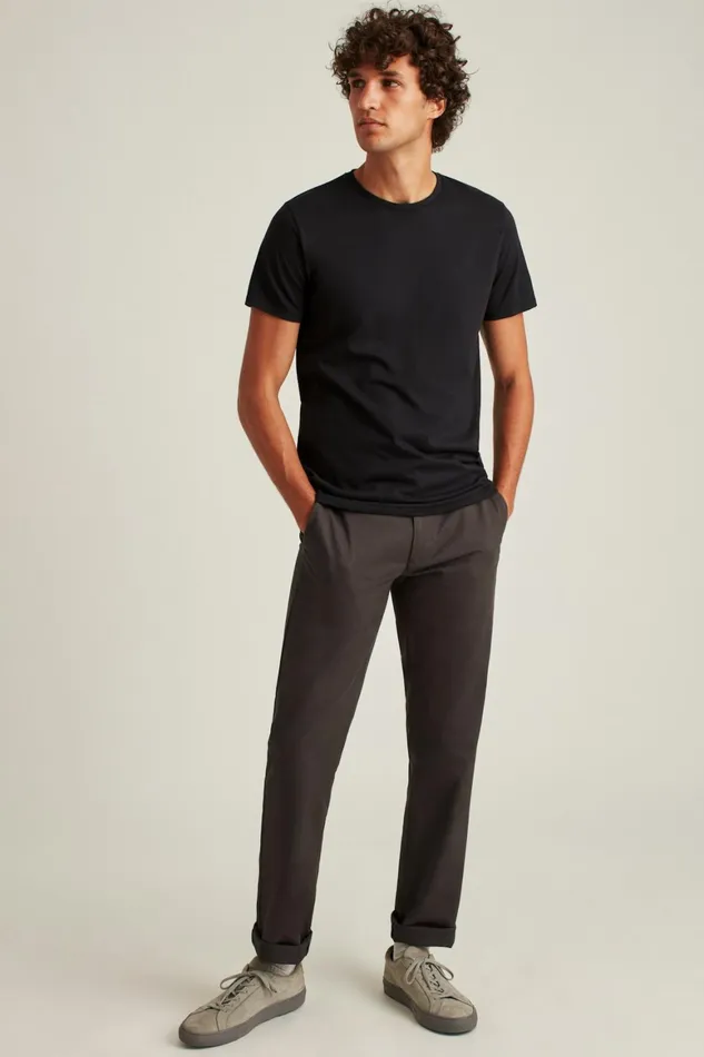 Men Pima Performance Tee Jet Black Bonobos Short Sleeve Tees