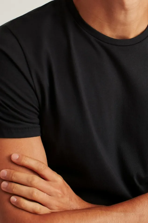 Men Pima Performance Tee Jet Black Bonobos Short Sleeve Tees