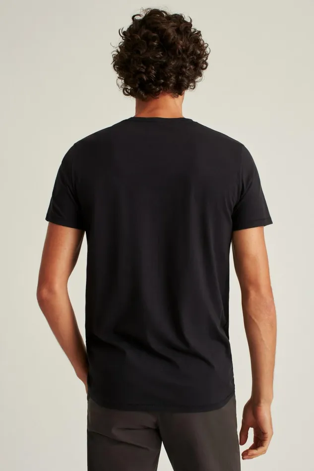 Men Pima Performance Tee Jet Black Bonobos Short Sleeve Tees
