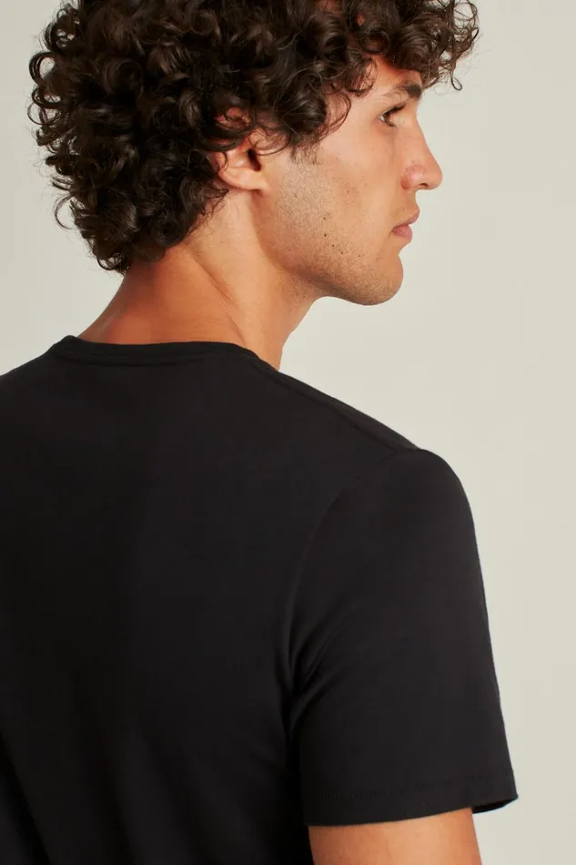 Men Pima Performance Tee Jet Black Bonobos Short Sleeve Tees