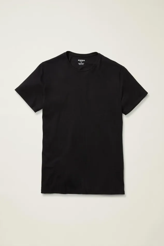 Men Pima Performance Tee Jet Black Bonobos Short Sleeve Tees