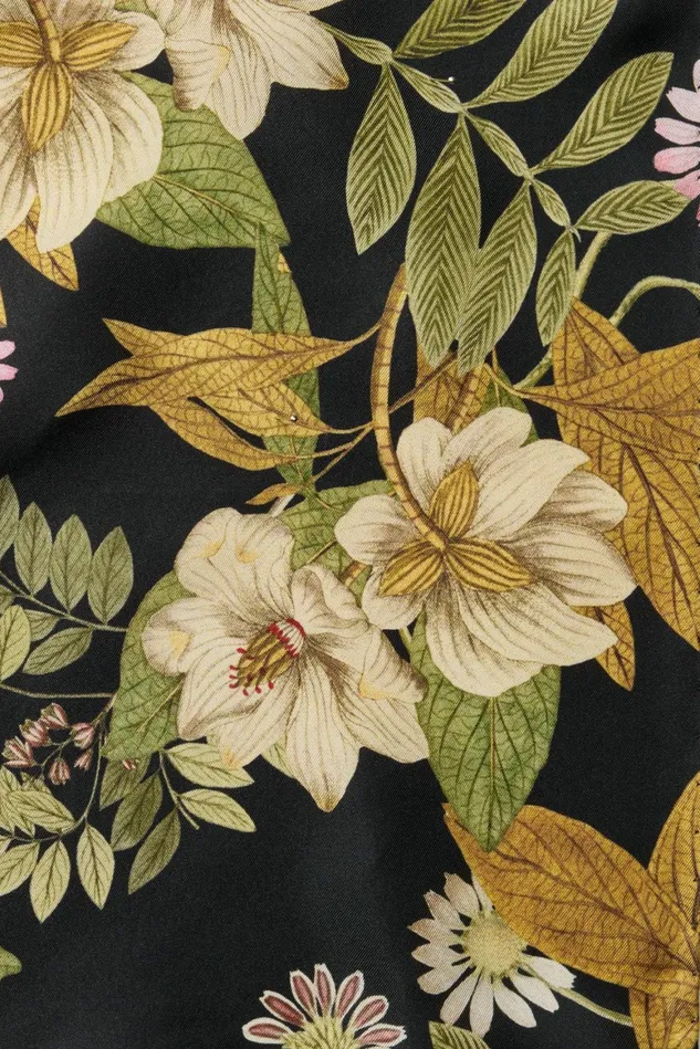 Men Premium Pocket Square Black Enchanted Floral Bonobos Ties and Pocket Squares